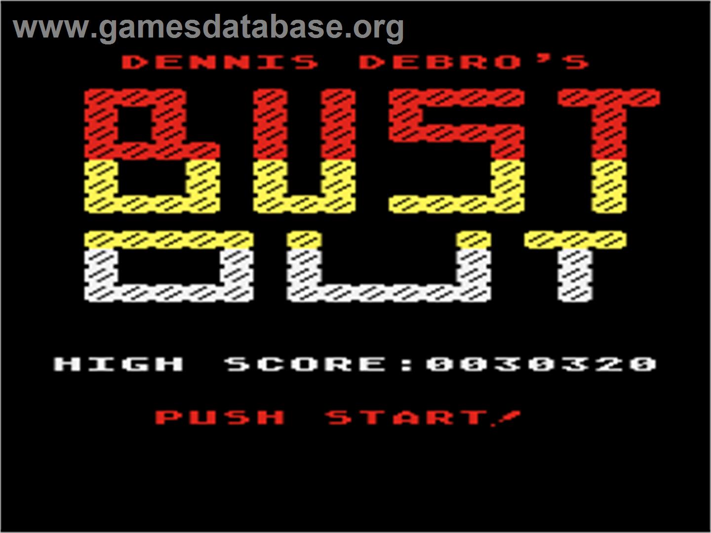 Bust Out - Atari 8-bit - Artwork - Title Screen