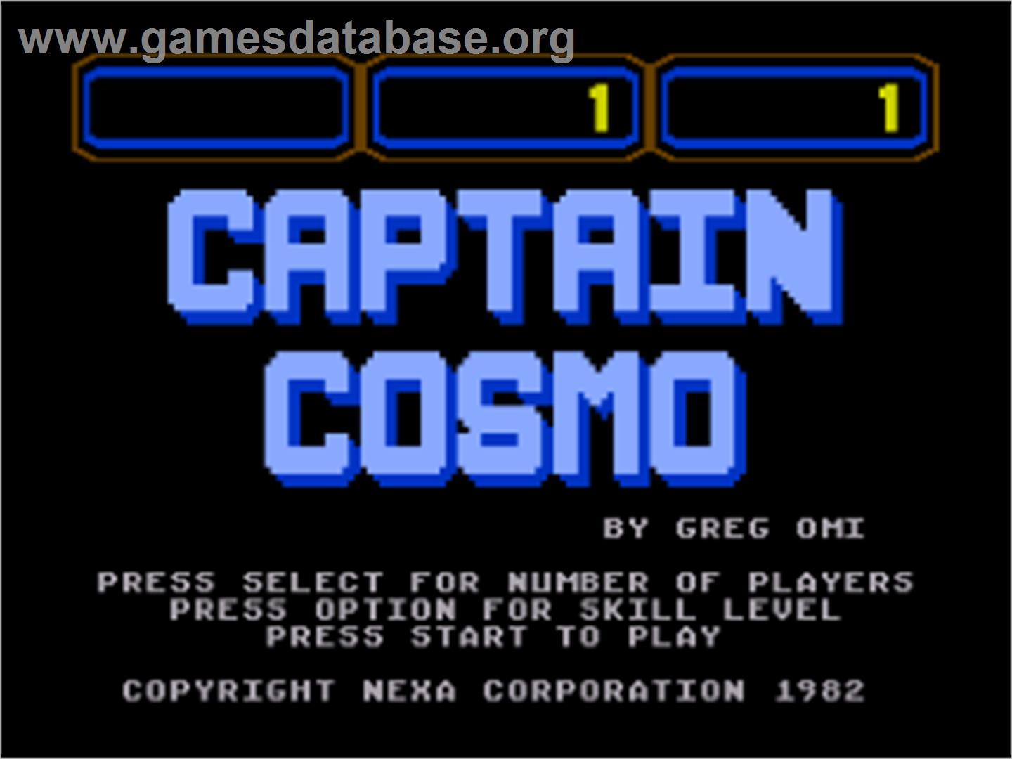Captain Cosmo - Atari 8-bit - Artwork - Title Screen