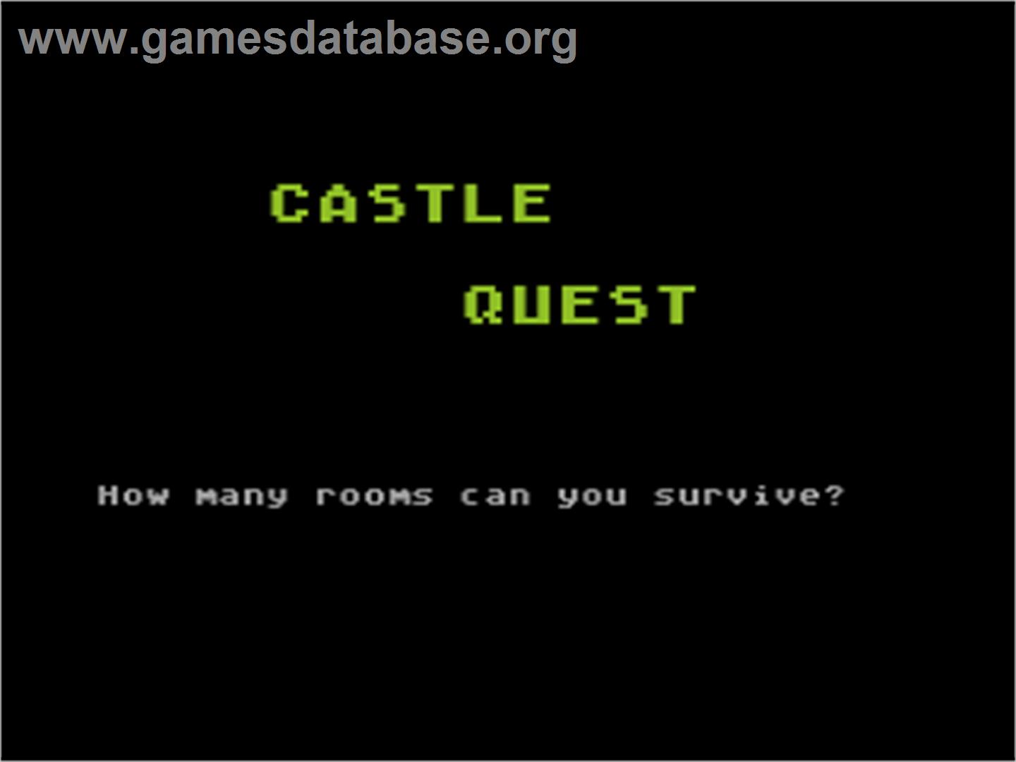 Castle Quest - Atari 8-bit - Artwork - Title Screen