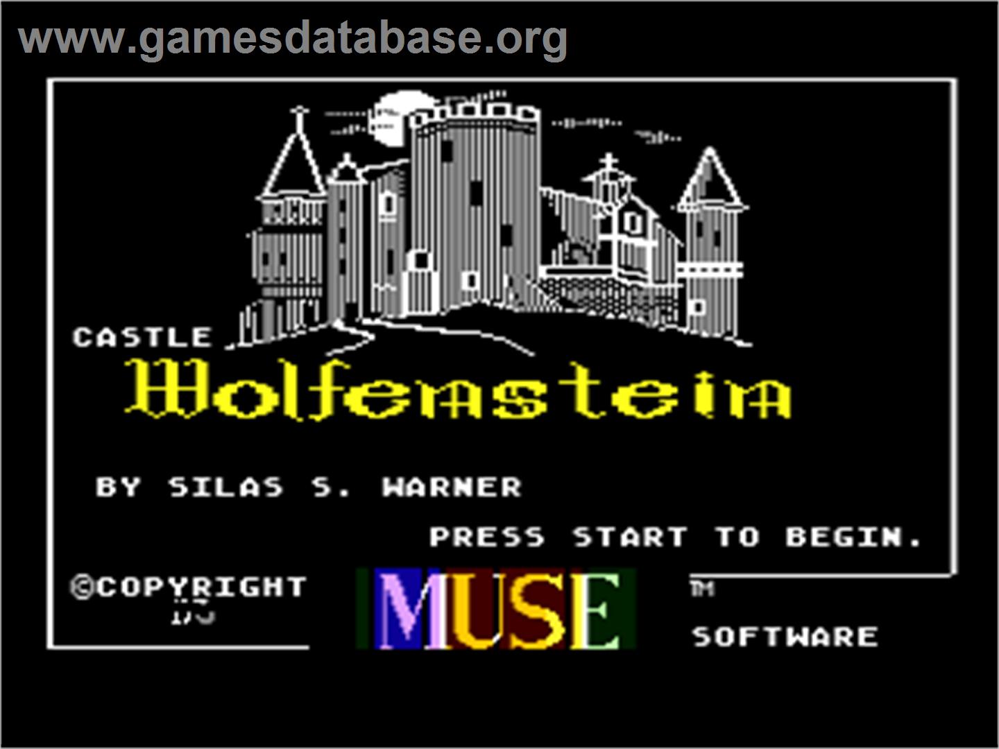 Castle Wolfenstein - Atari 8-bit - Artwork - Title Screen