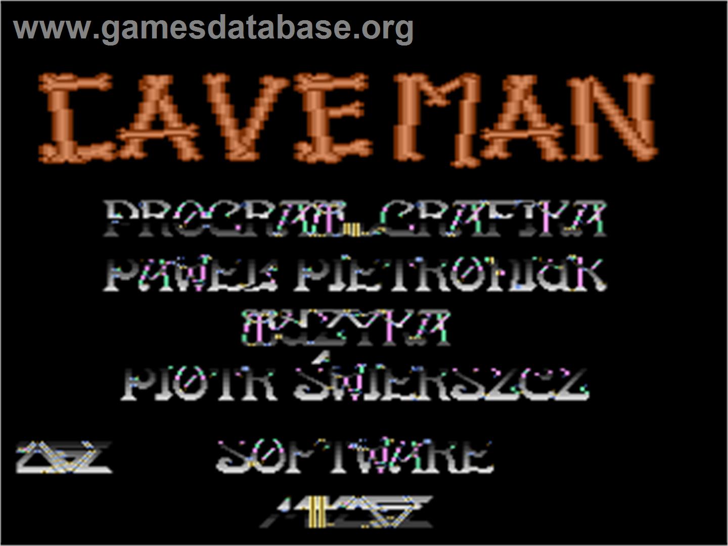 Caveman - Atari 8-bit - Artwork - Title Screen