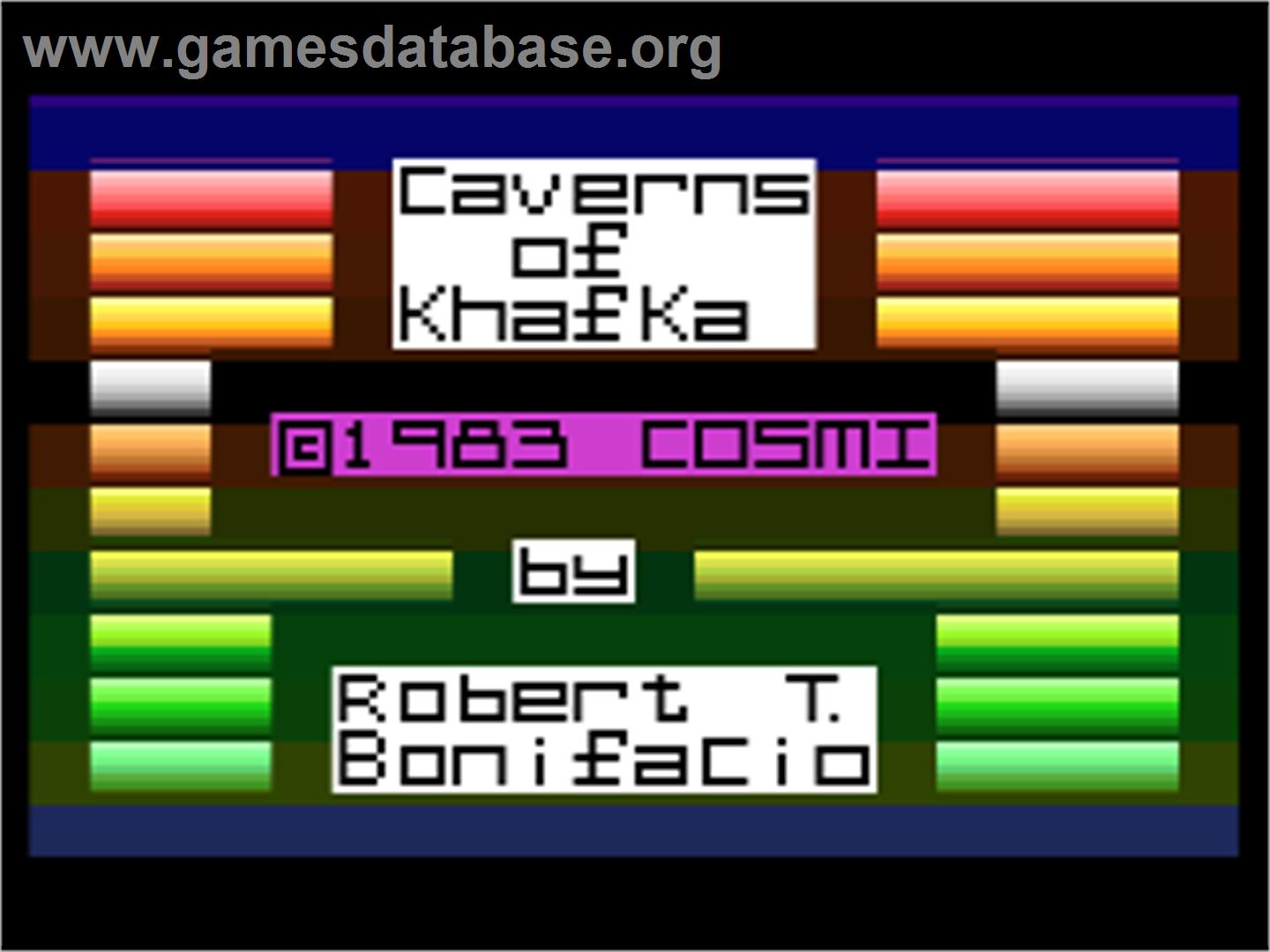 Caverns of Khafka - Atari 8-bit - Artwork - Title Screen