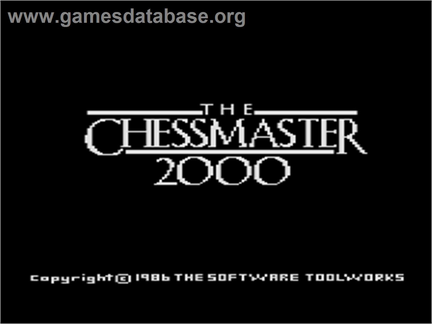Chessmaster 2000 - Atari 8-bit - Artwork - Title Screen