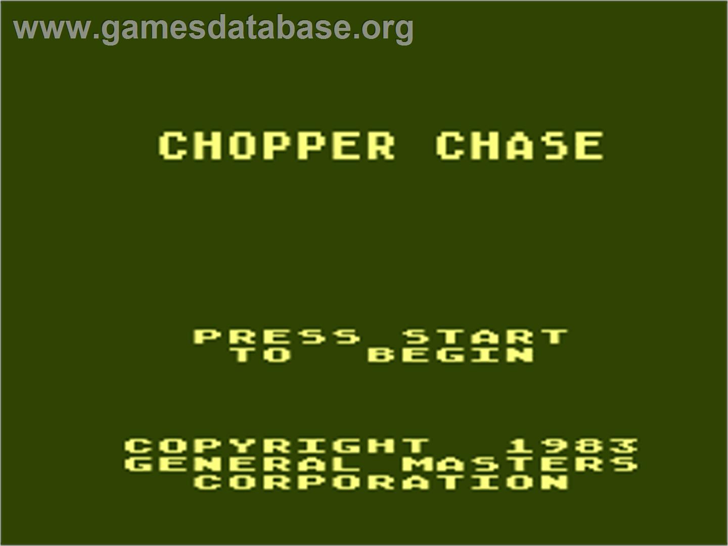 Chopper Chase - Atari 8-bit - Artwork - Title Screen