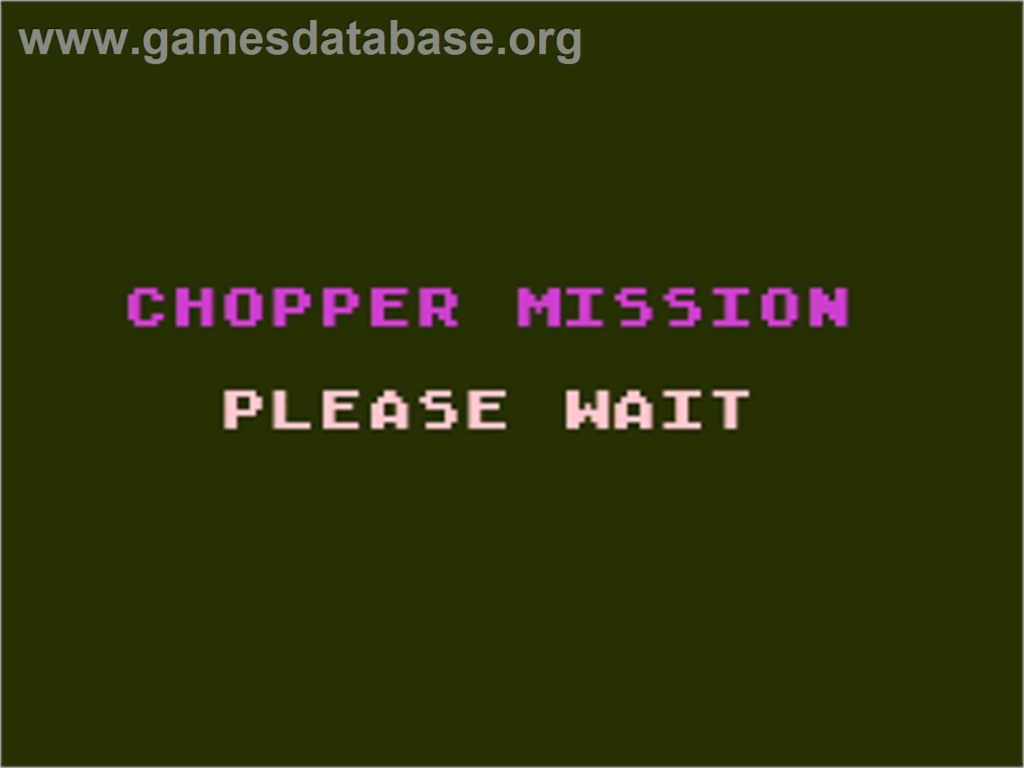Chopper Mission - Atari 8-bit - Artwork - Title Screen