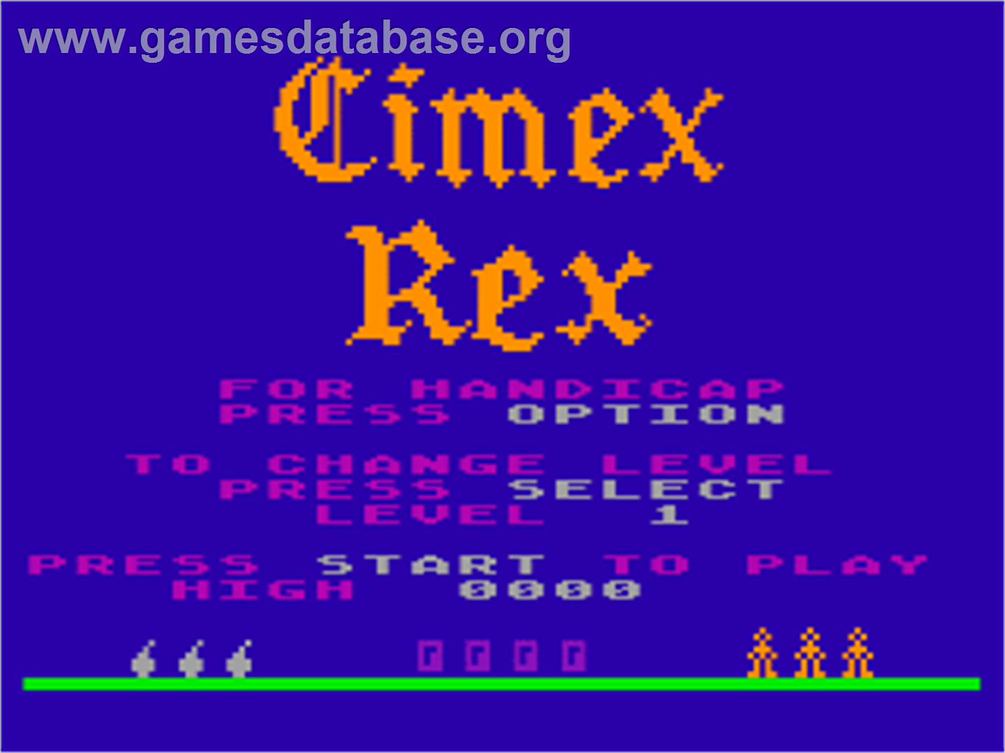 Cimex Rex - Atari 8-bit - Artwork - Title Screen
