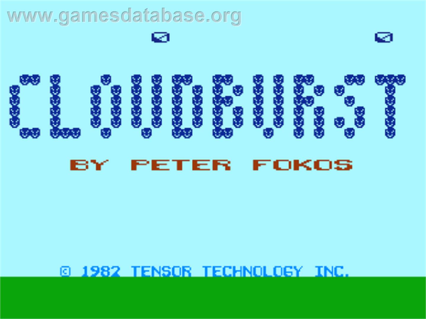 Cloudburst - Atari 8-bit - Artwork - Title Screen