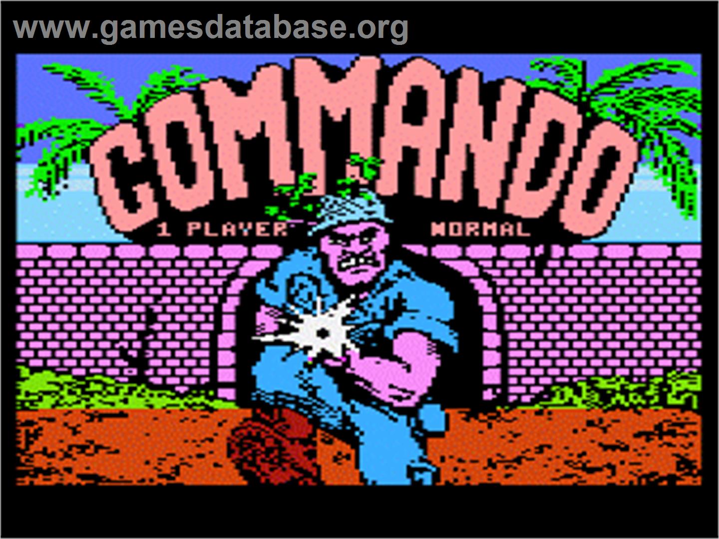 Commando - Atari 8-bit - Artwork - Title Screen