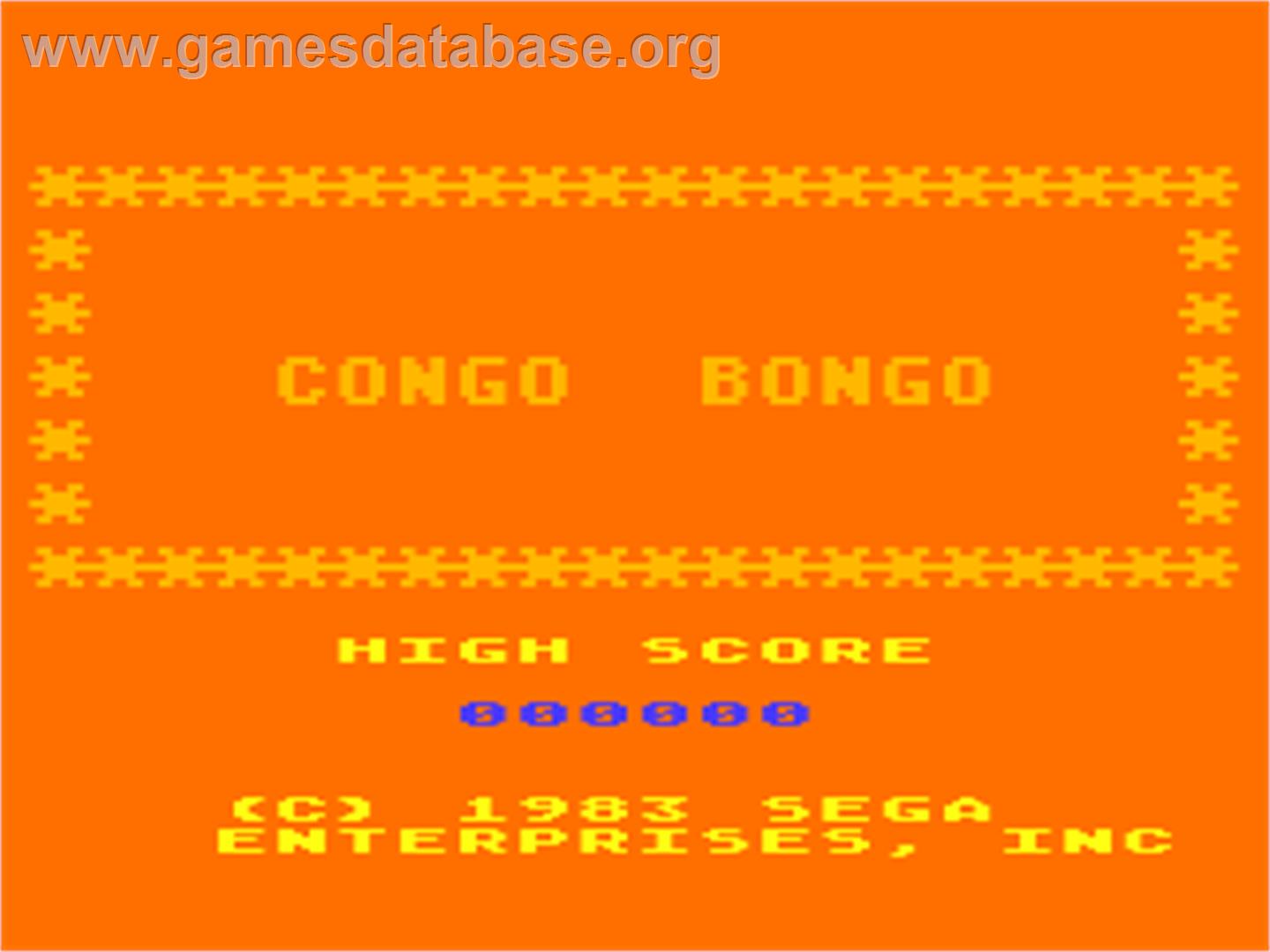Congo Bongo - Atari 8-bit - Artwork - Title Screen