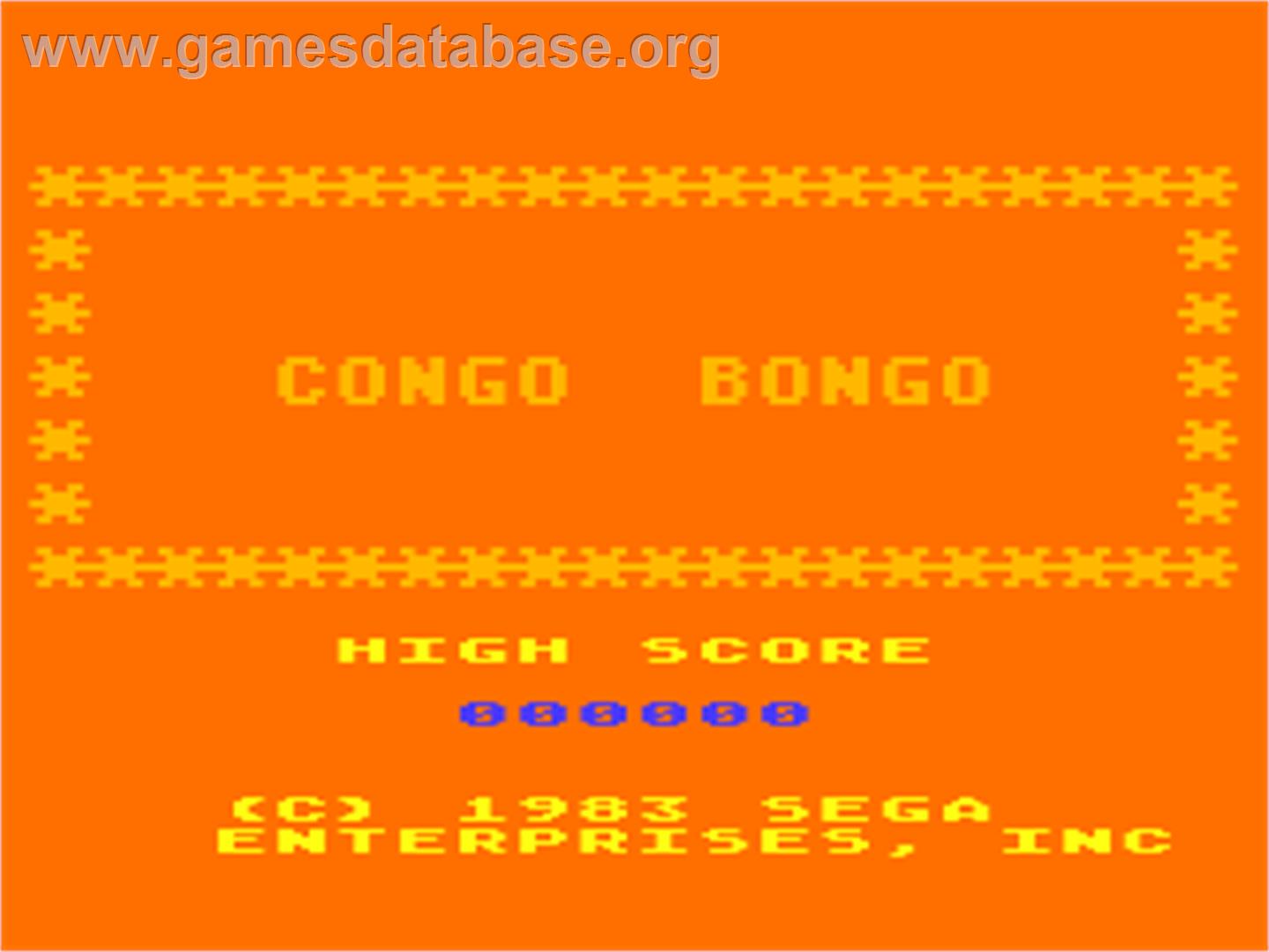 Congo Bongo - Atari 8-bit - Artwork - Title Screen