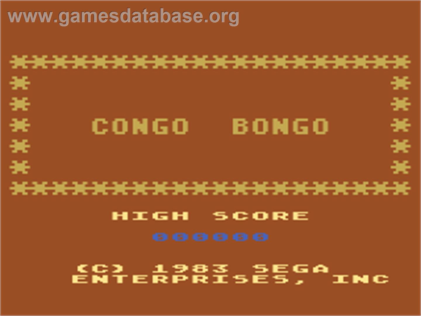 Congo Bongo - Atari 8-bit - Artwork - Title Screen