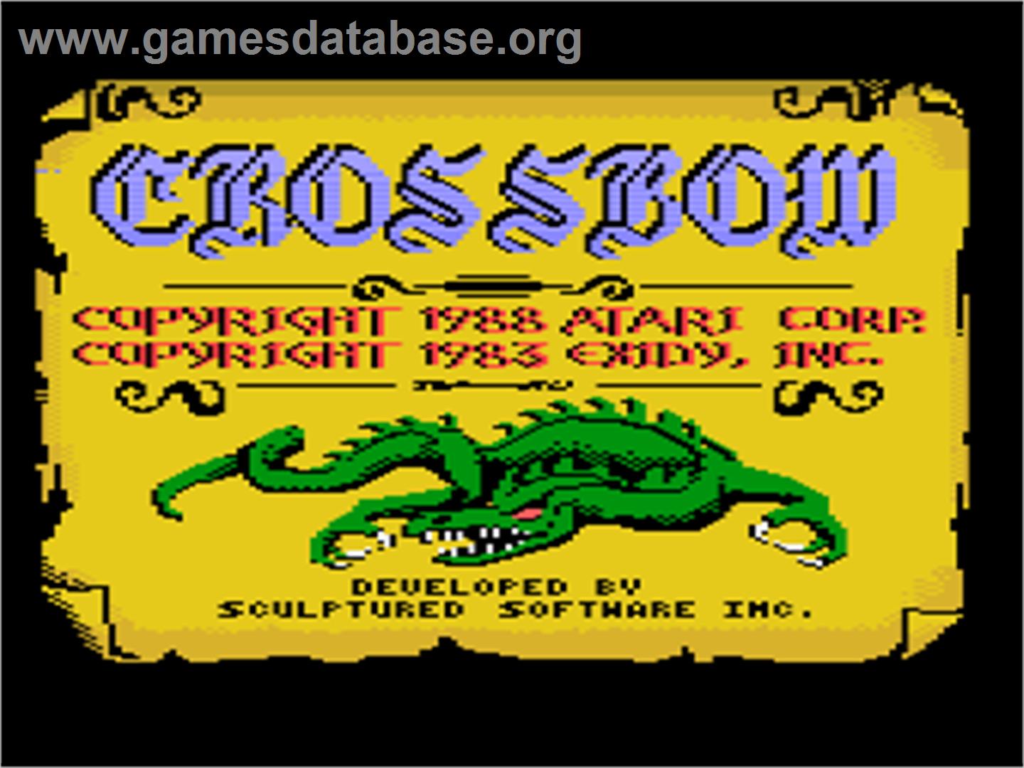 Crossbow - Atari 8-bit - Artwork - Title Screen