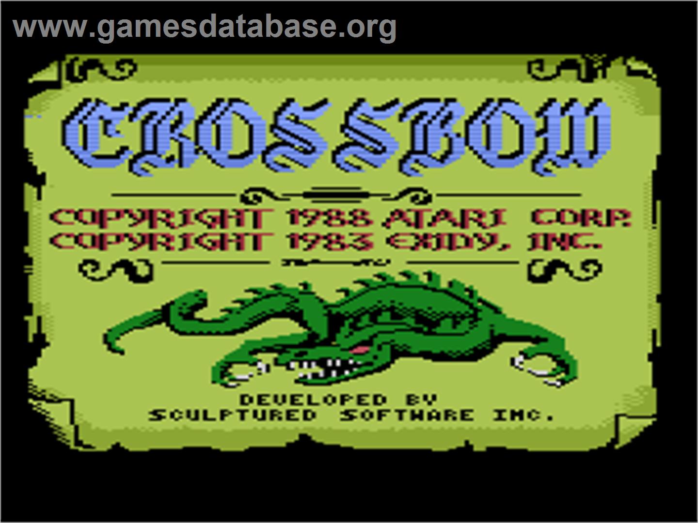 Crossbow - Atari 8-bit - Artwork - Title Screen