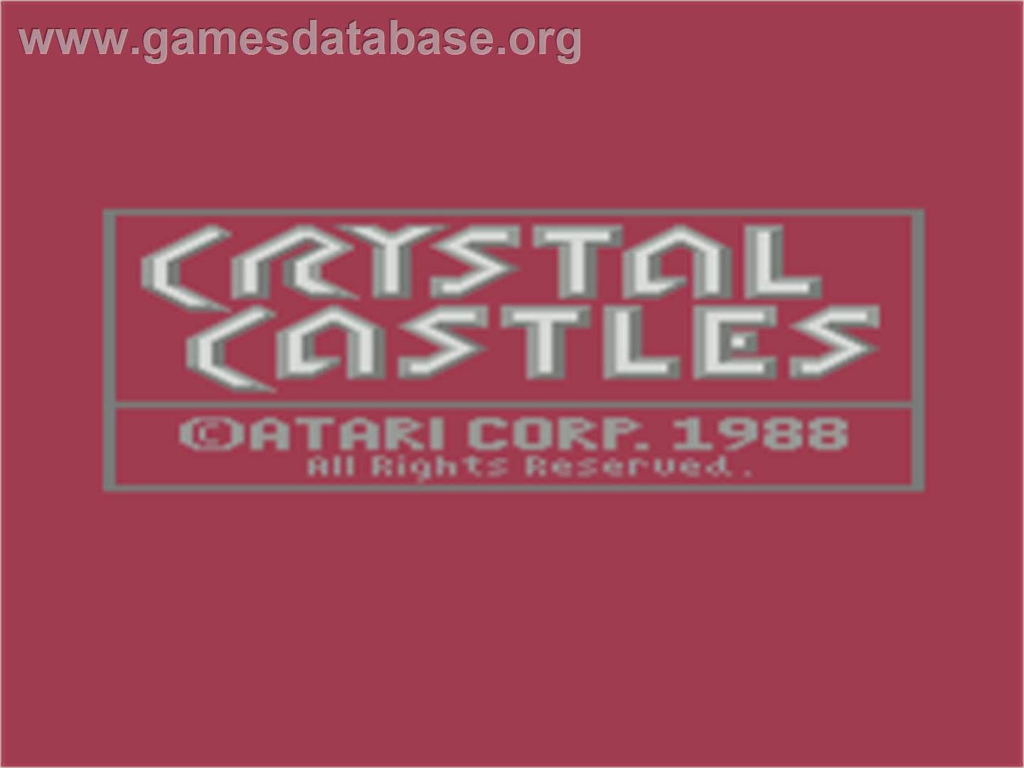 Crystal Castles - Atari 8-bit - Artwork - Title Screen