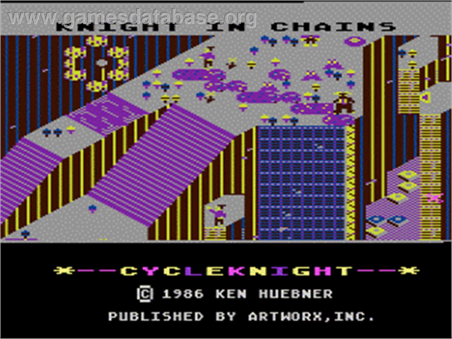 Cycle Knight - Atari 8-bit - Artwork - Title Screen