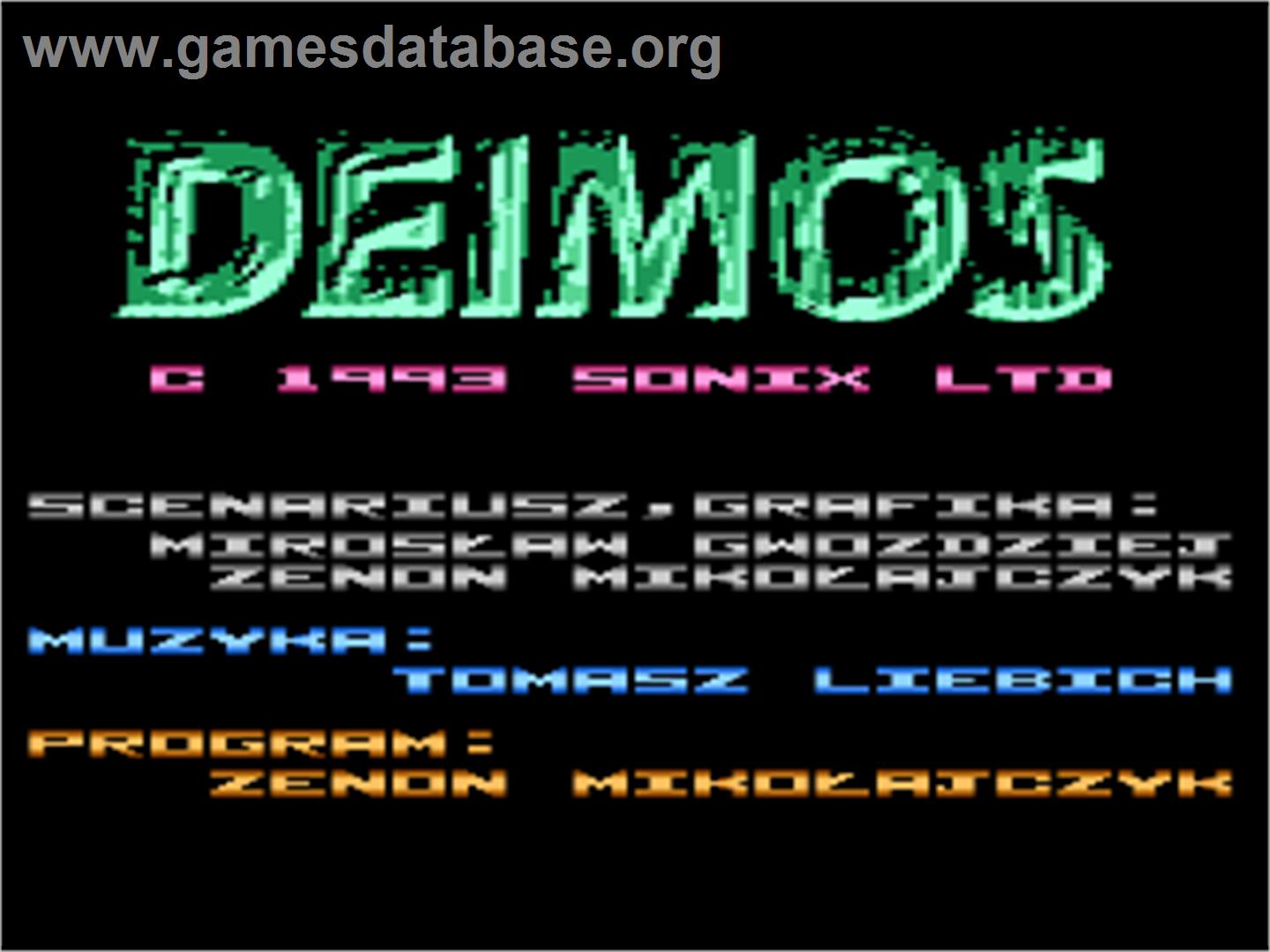 Deimos - Atari 8-bit - Artwork - Title Screen