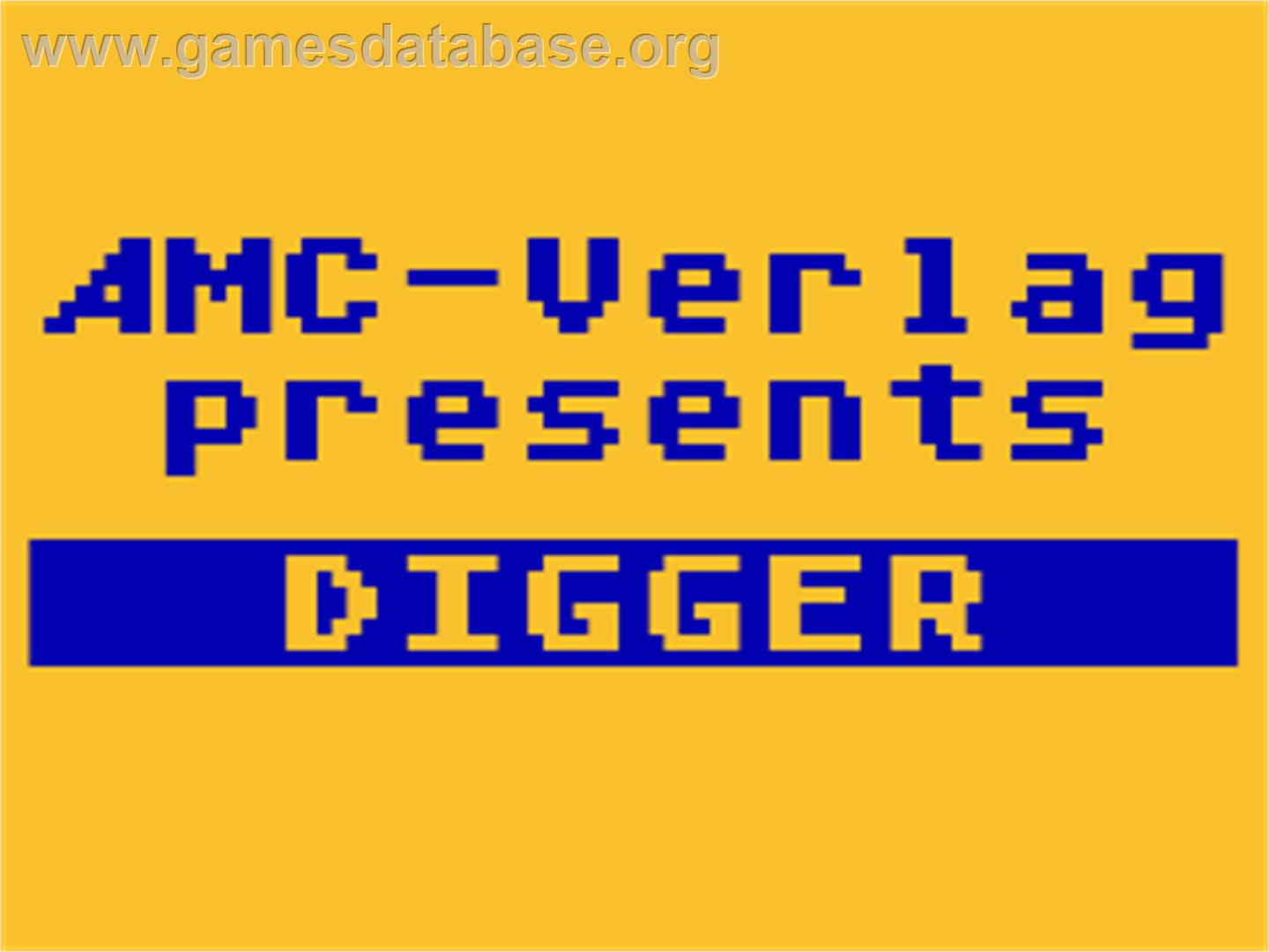 Digger - Atari 8-bit - Artwork - Title Screen