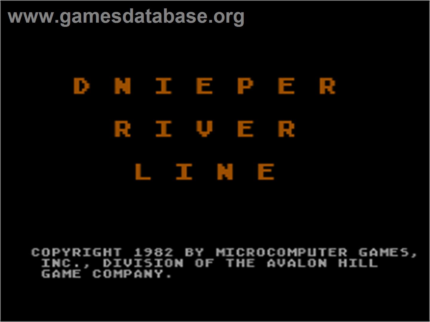 Dnieper River Line - Atari 8-bit - Artwork - Title Screen