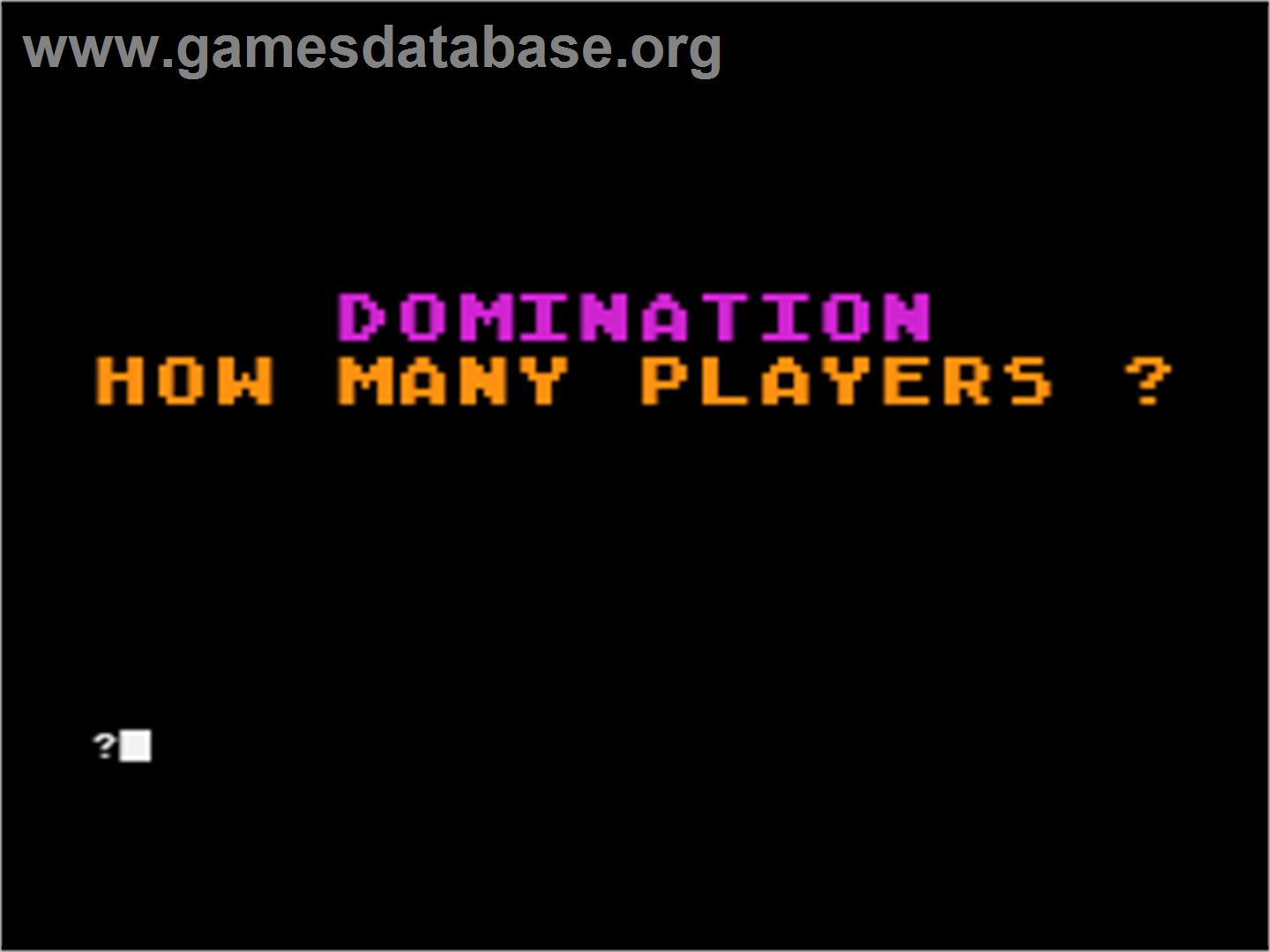 Domination - Atari 8-bit - Artwork - Title Screen