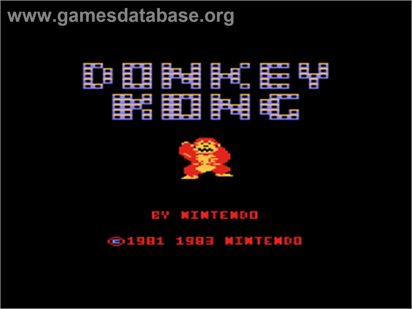 Donkey Kong - Atari 8-bit - Artwork - Title Screen