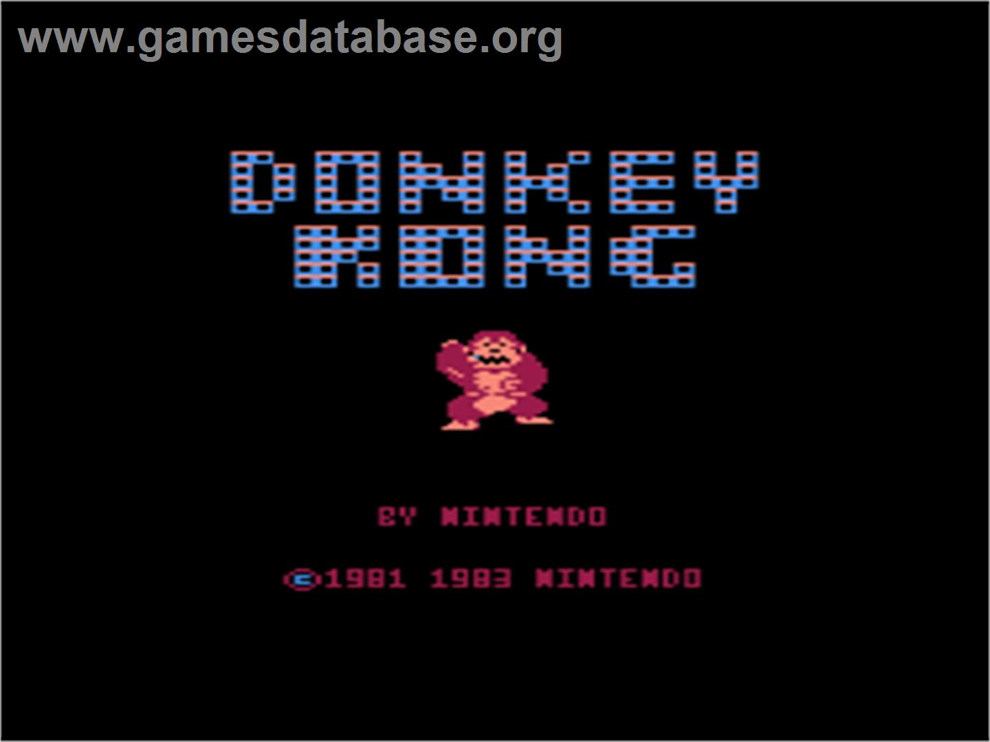 Donkey Kong - Atari 8-bit - Artwork - Title Screen