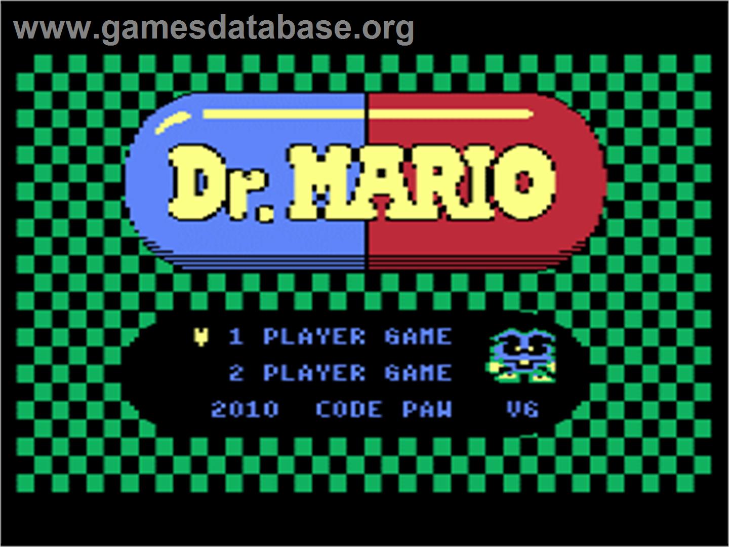 Dr. Mario - Atari 8-bit - Artwork - Title Screen