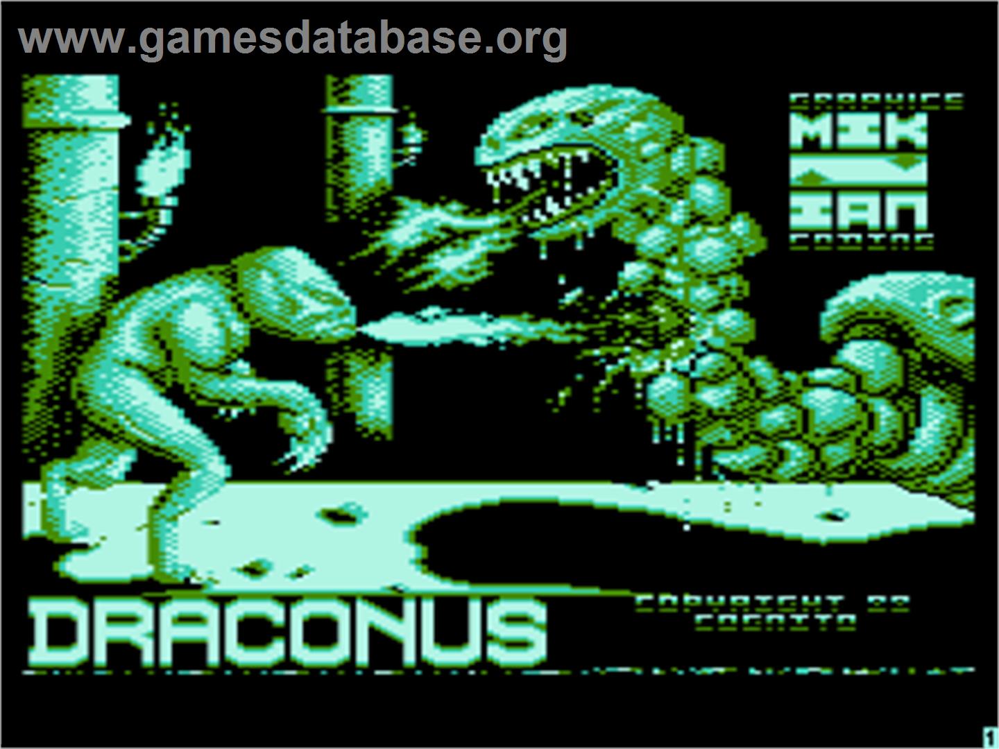 Draconus - Atari 8-bit - Artwork - Title Screen