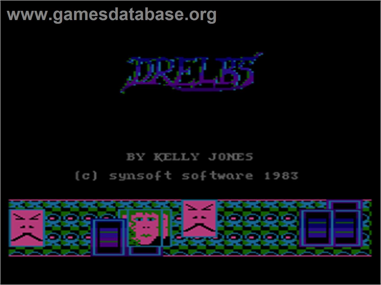 Drelbs - Atari 8-bit - Artwork - Title Screen