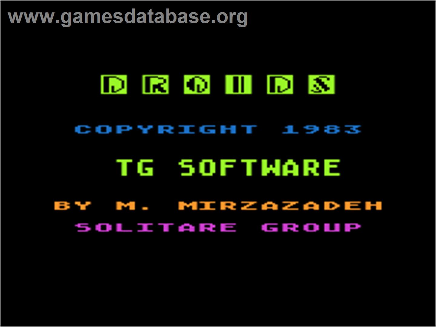 Droids - Atari 8-bit - Artwork - Title Screen