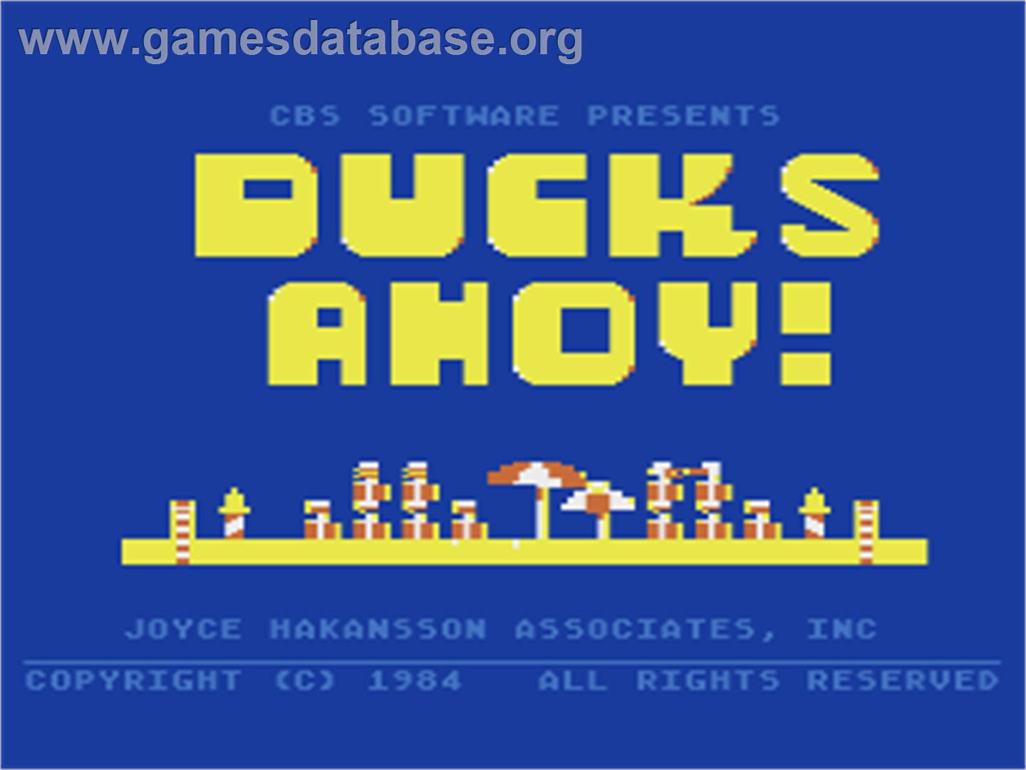 Ducks Ahoy! - Atari 8-bit - Artwork - Title Screen