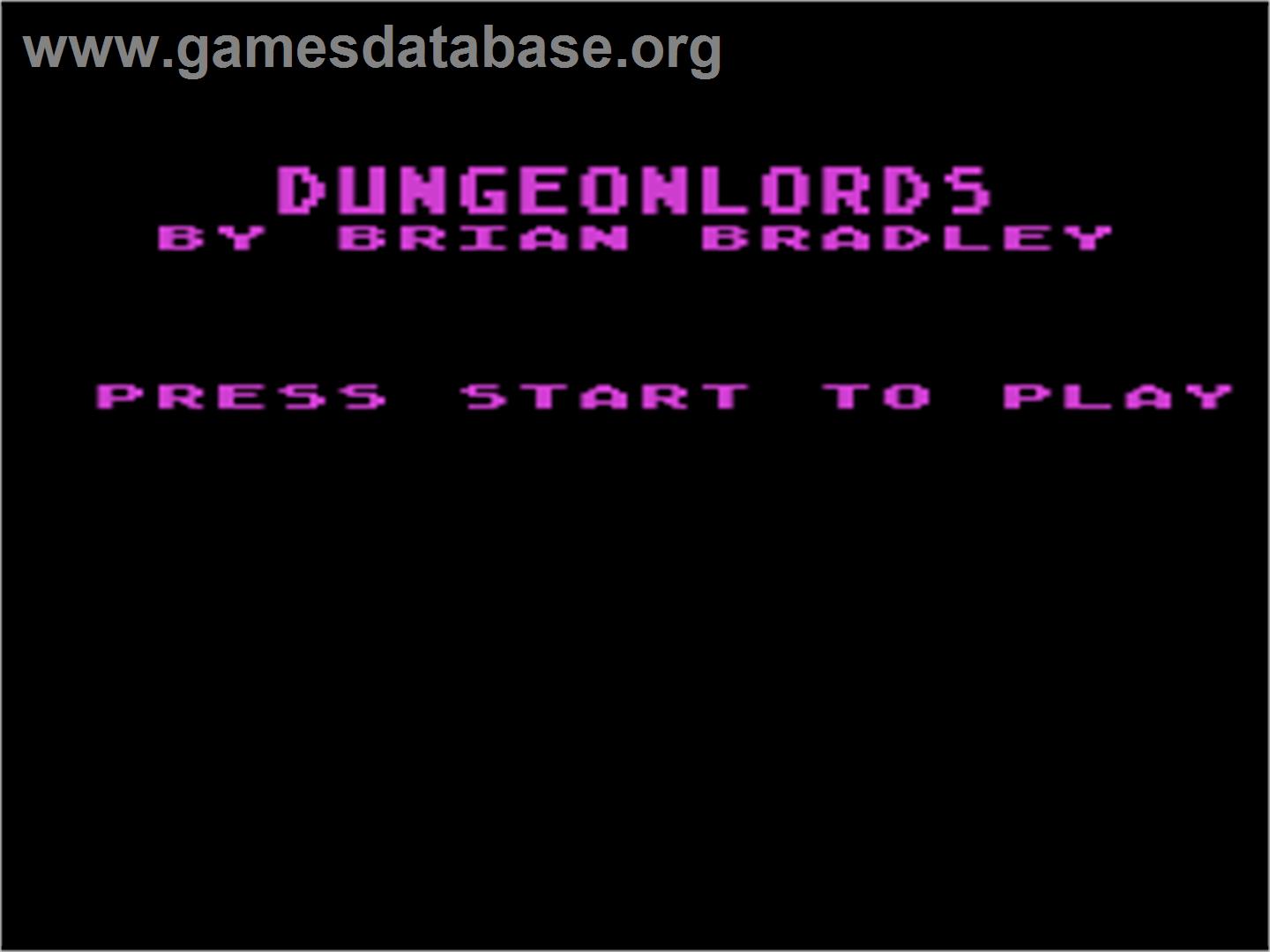 Dungeonlords - Atari 8-bit - Artwork - Title Screen