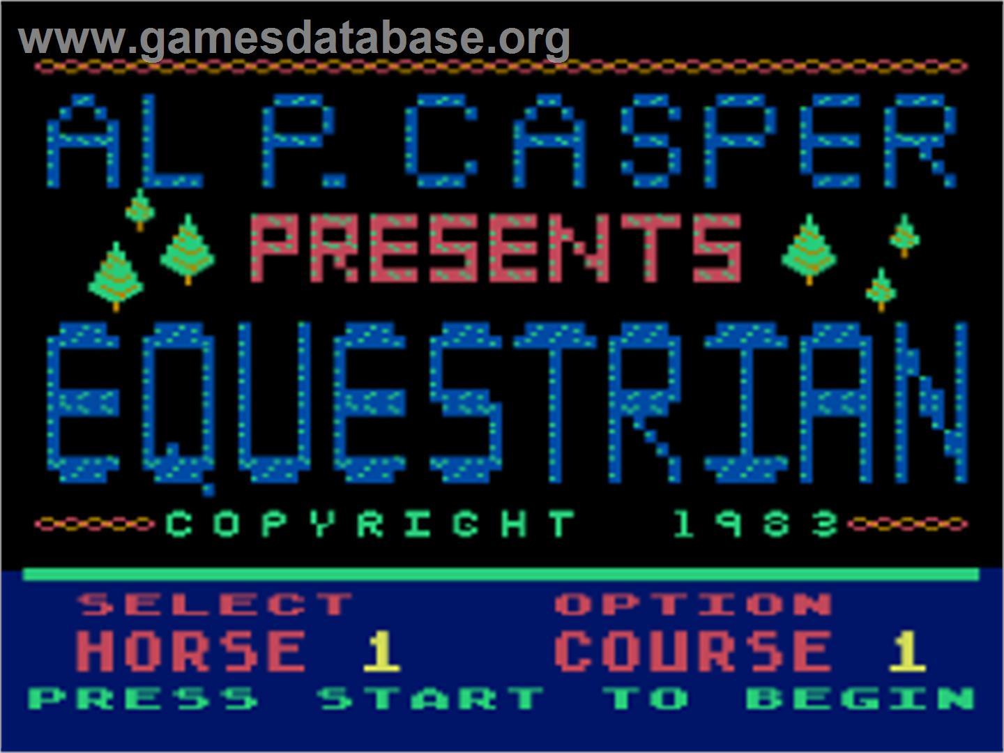 Equestrian - Atari 8-bit - Artwork - Title Screen