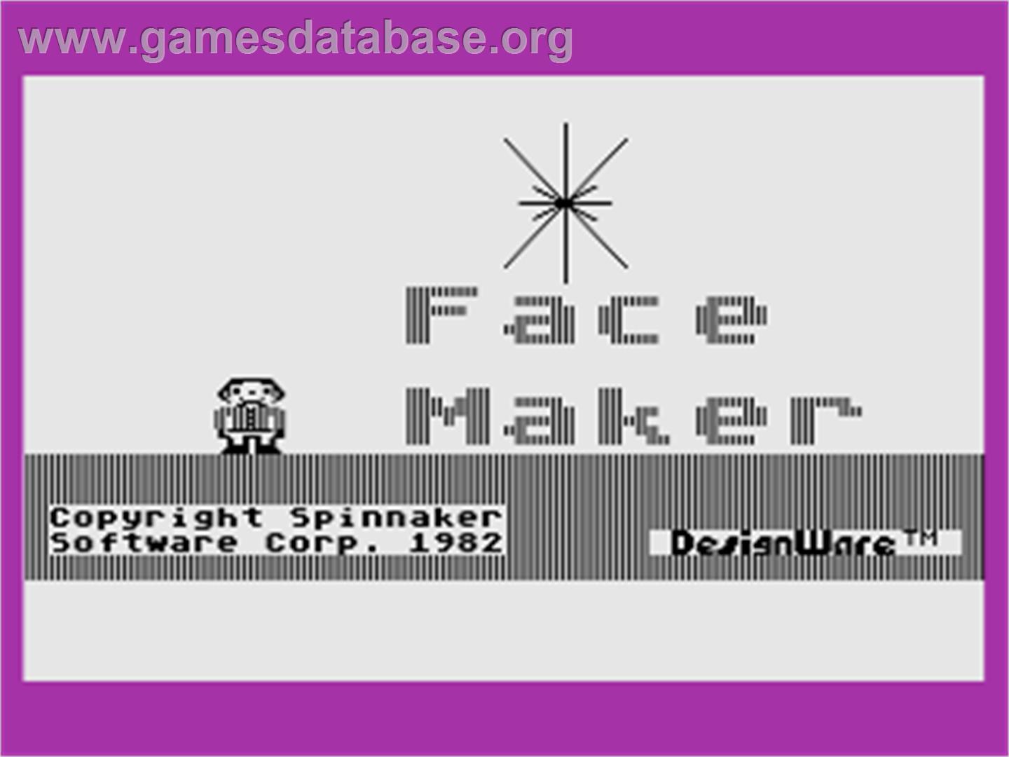 Facemaker - Atari 8-bit - Artwork - Title Screen