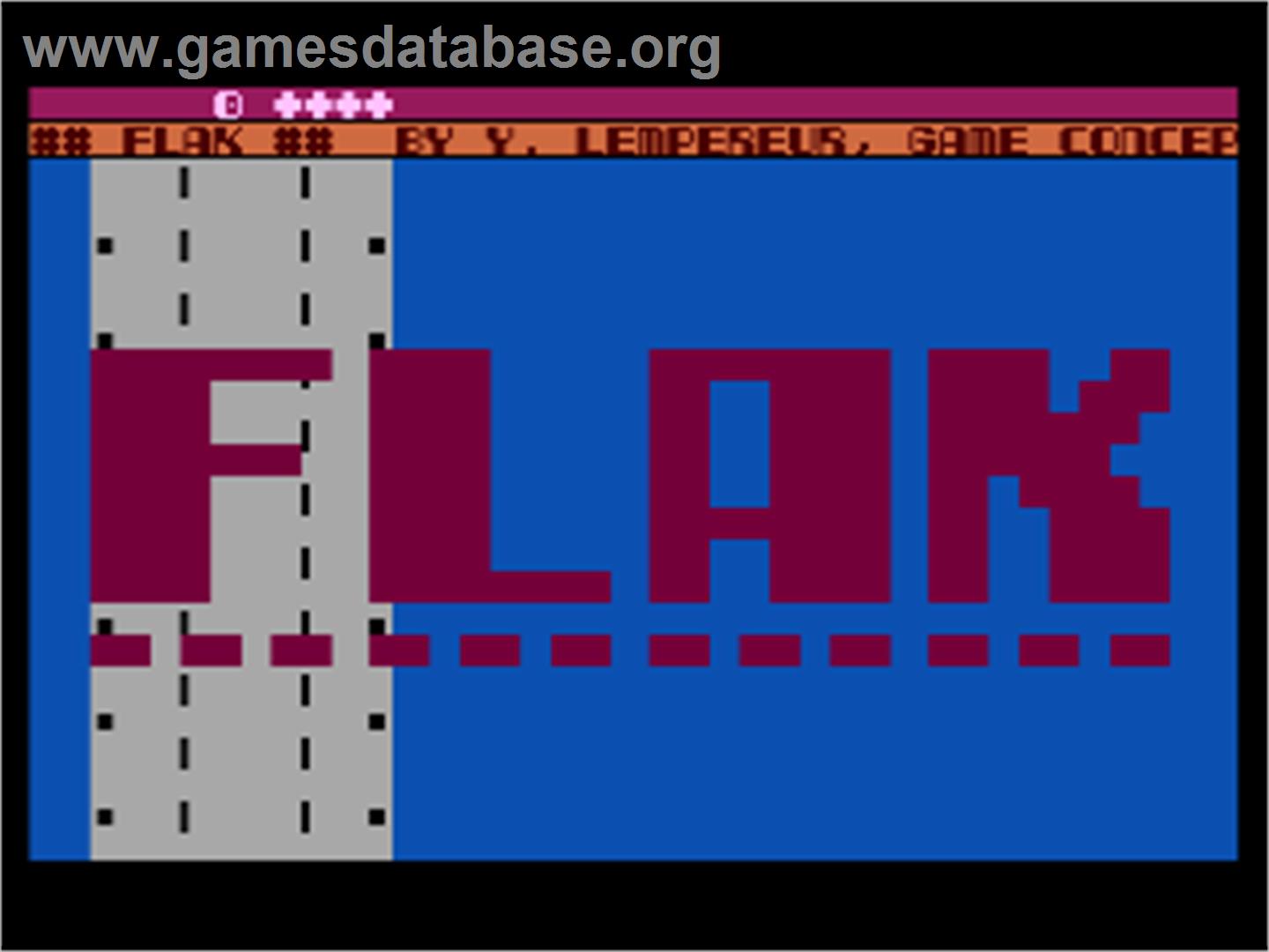 Flak - Atari 8-bit - Artwork - Title Screen