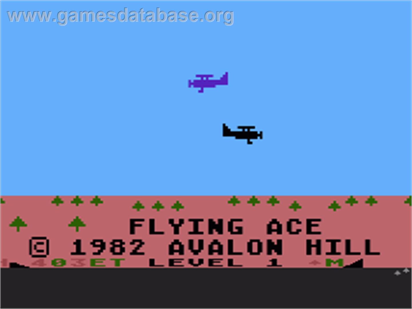 Flying Ace - Atari 8-bit - Artwork - Title Screen