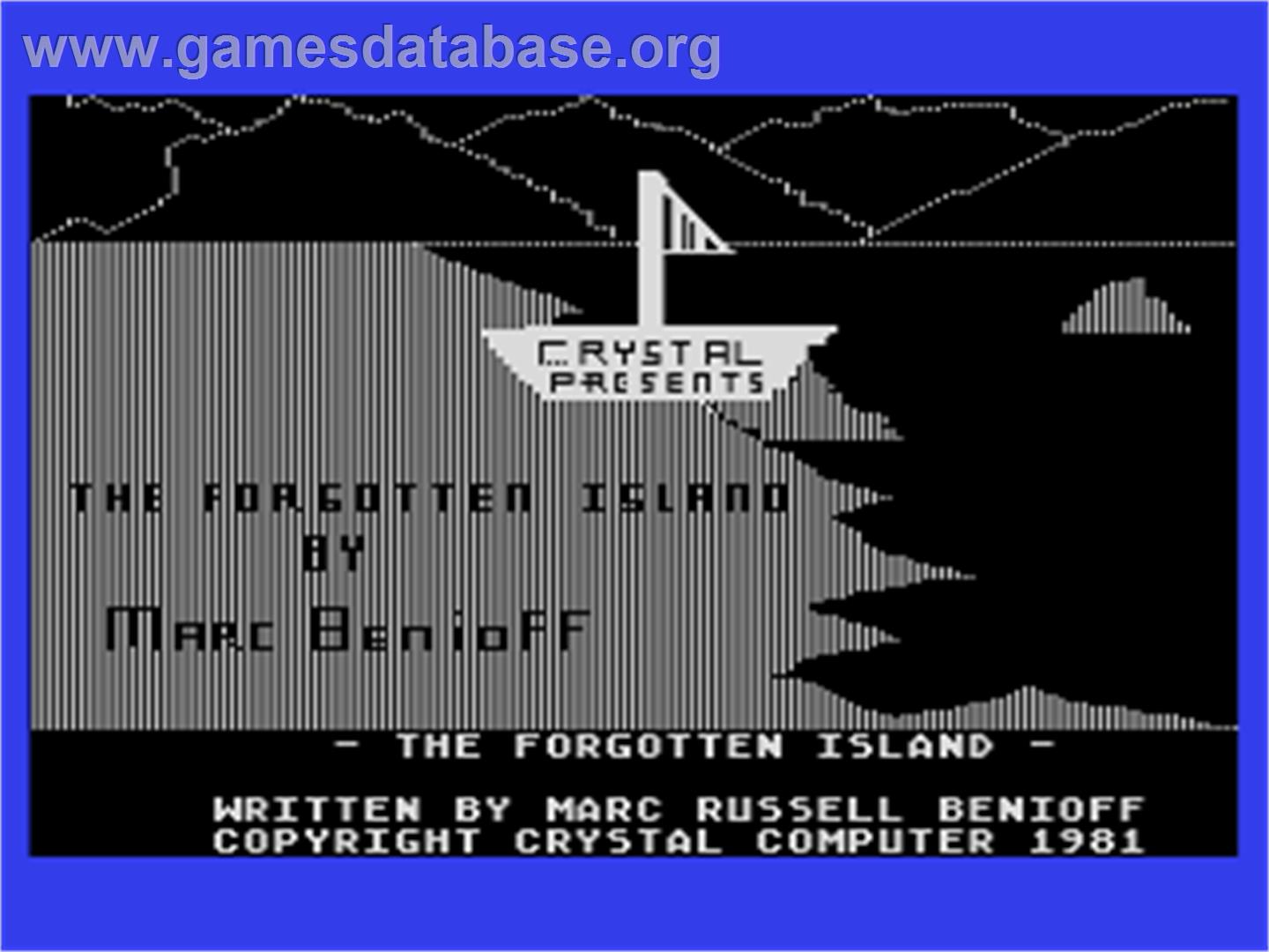 Forgotten Island, The - Atari 8-bit - Artwork - Title Screen