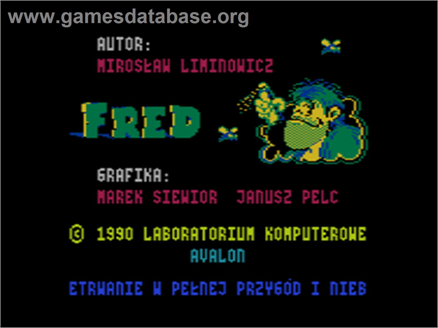 Fred - Atari 8-bit - Artwork - Title Screen