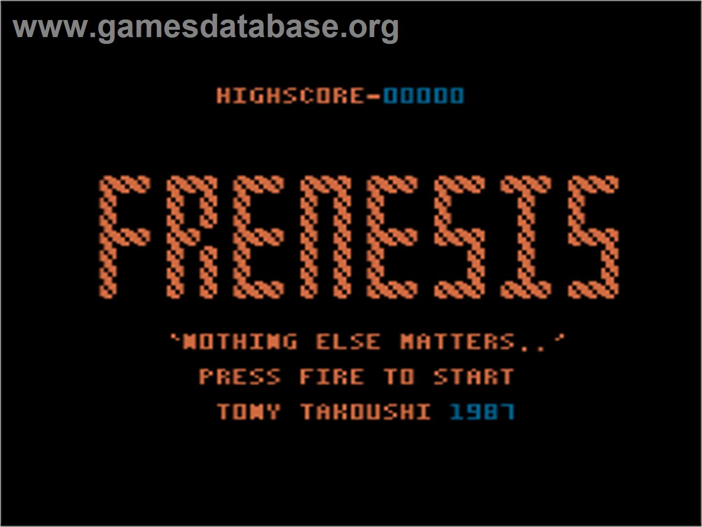 Frenesis - Atari 8-bit - Artwork - Title Screen