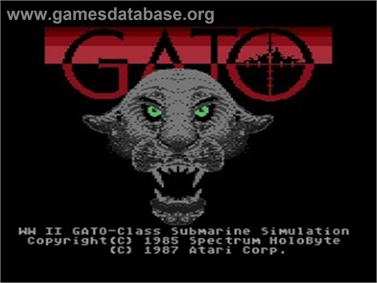 GATO - Atari 8-bit - Artwork - Title Screen