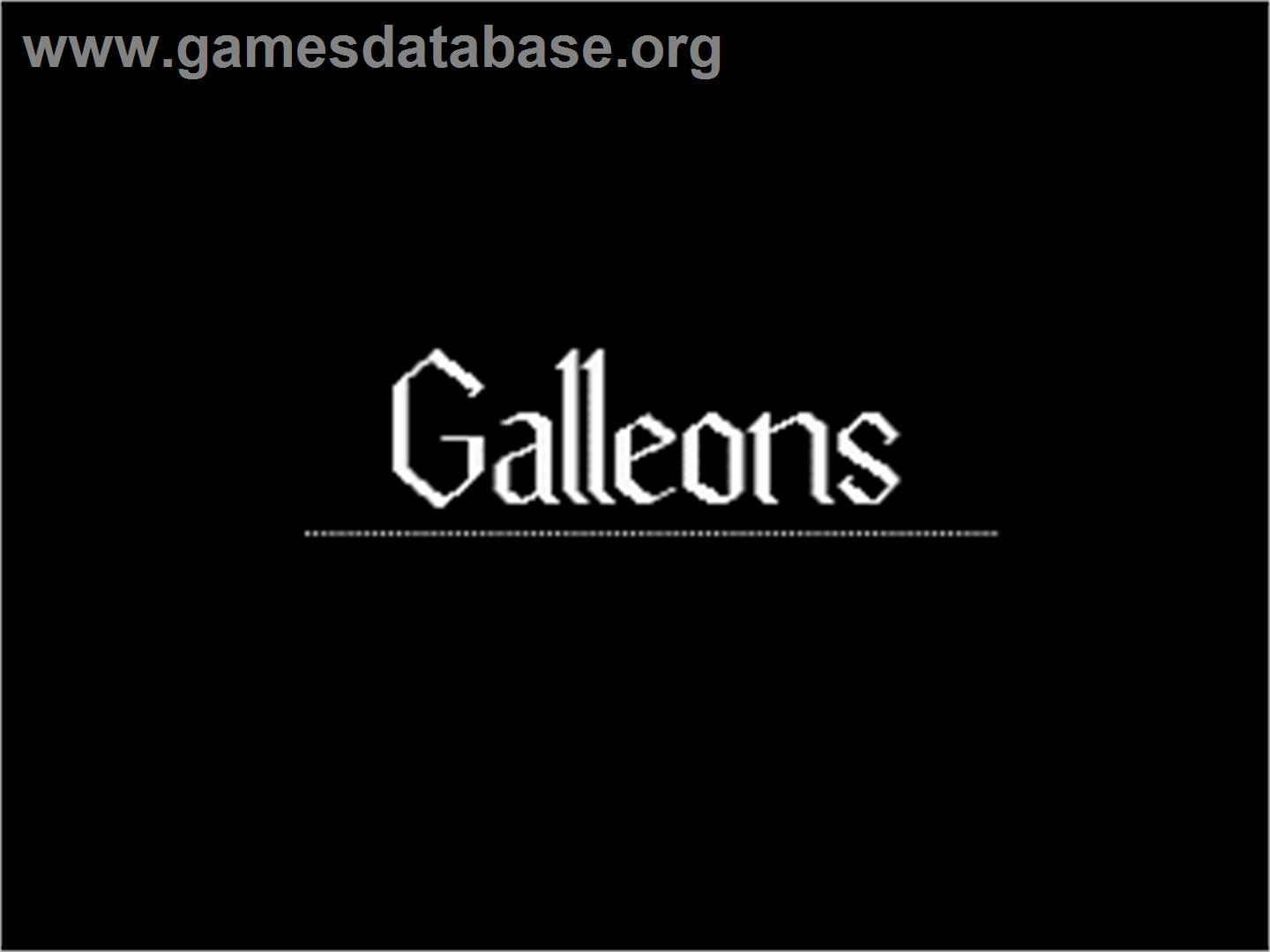 Galleons - Atari 8-bit - Artwork - Title Screen