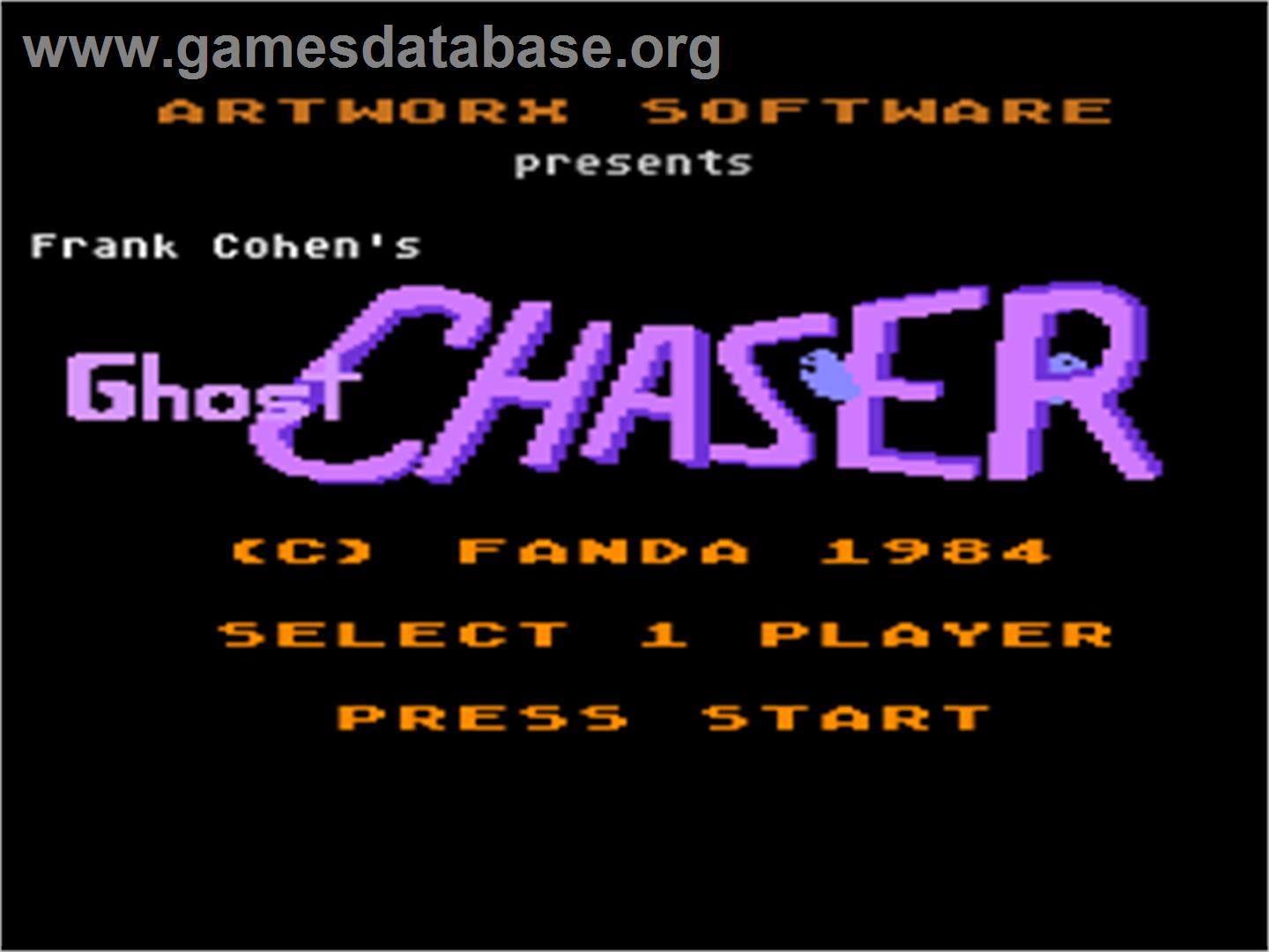 Ghost Chaser - Atari 8-bit - Artwork - Title Screen