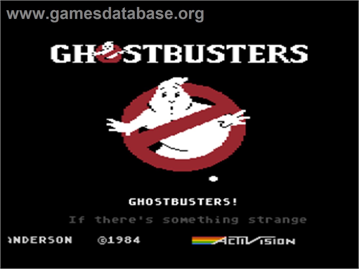 Ghostbusters - Atari 8-bit - Artwork - Title Screen