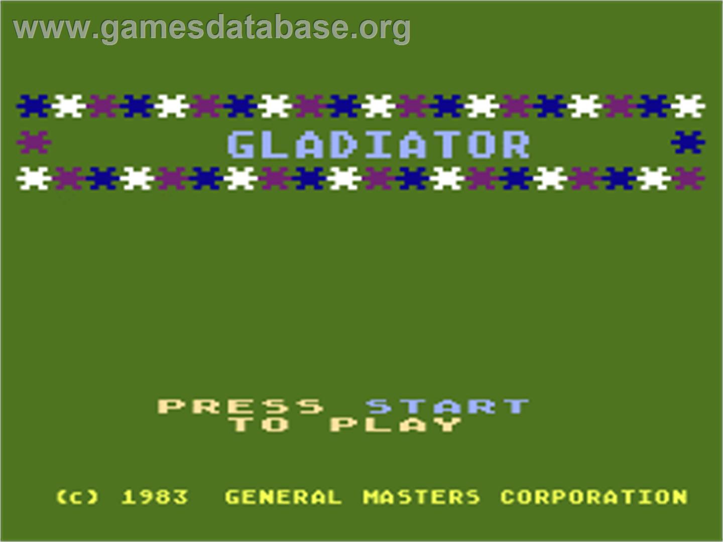 Gladiator - Atari 8-bit - Artwork - Title Screen