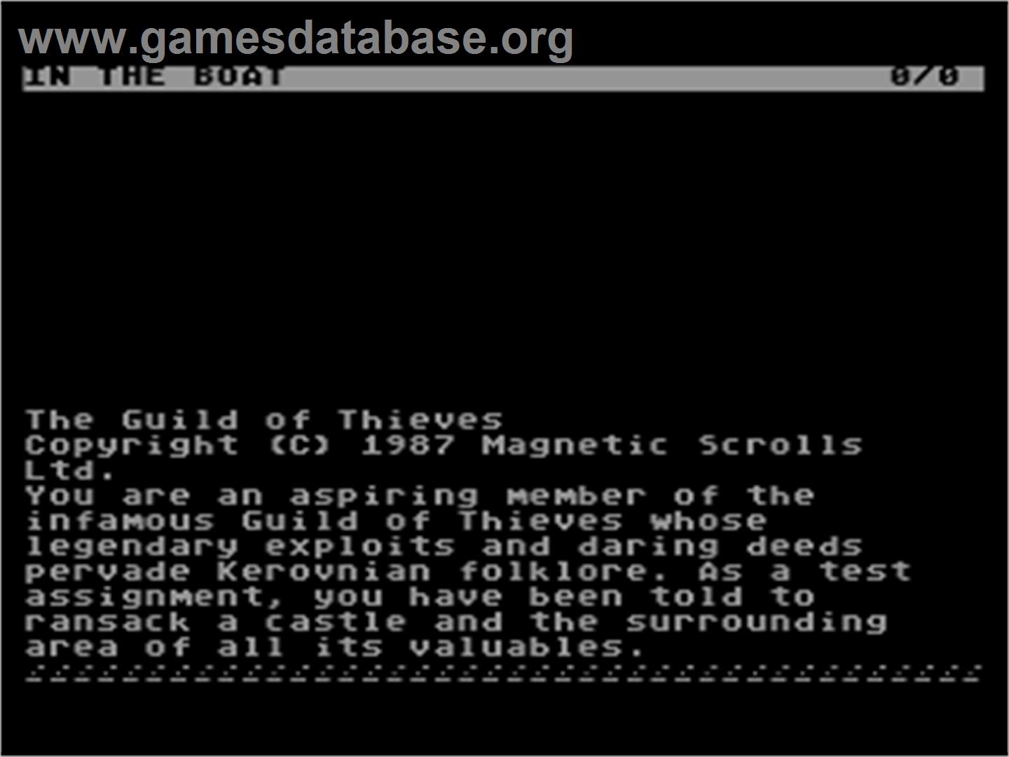 Guild Of Thieves, The - Atari 8-bit - Artwork - Title Screen