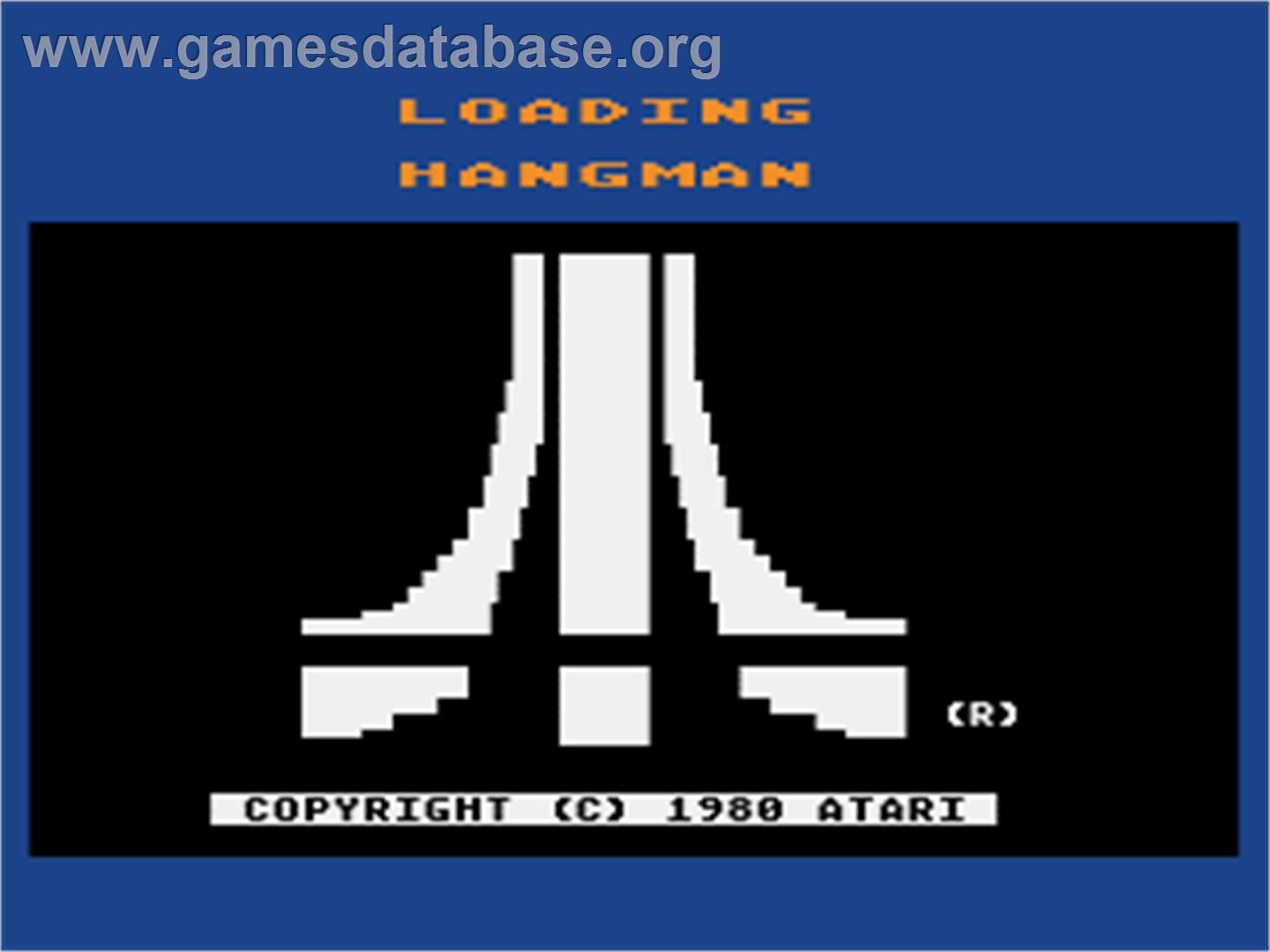 Hangman - Atari 8-bit - Artwork - Title Screen