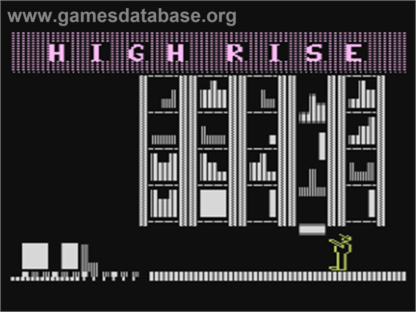 High Rise - Atari 8-bit - Artwork - Title Screen
