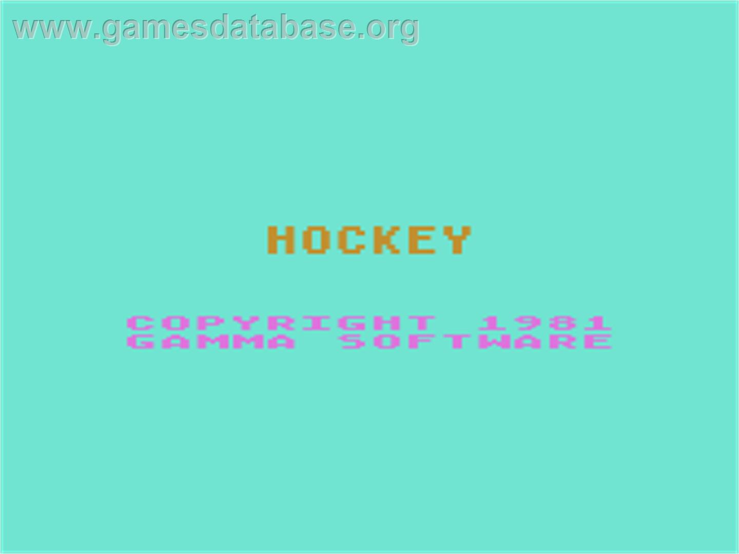 Hockey - Atari 8-bit - Artwork - Title Screen
