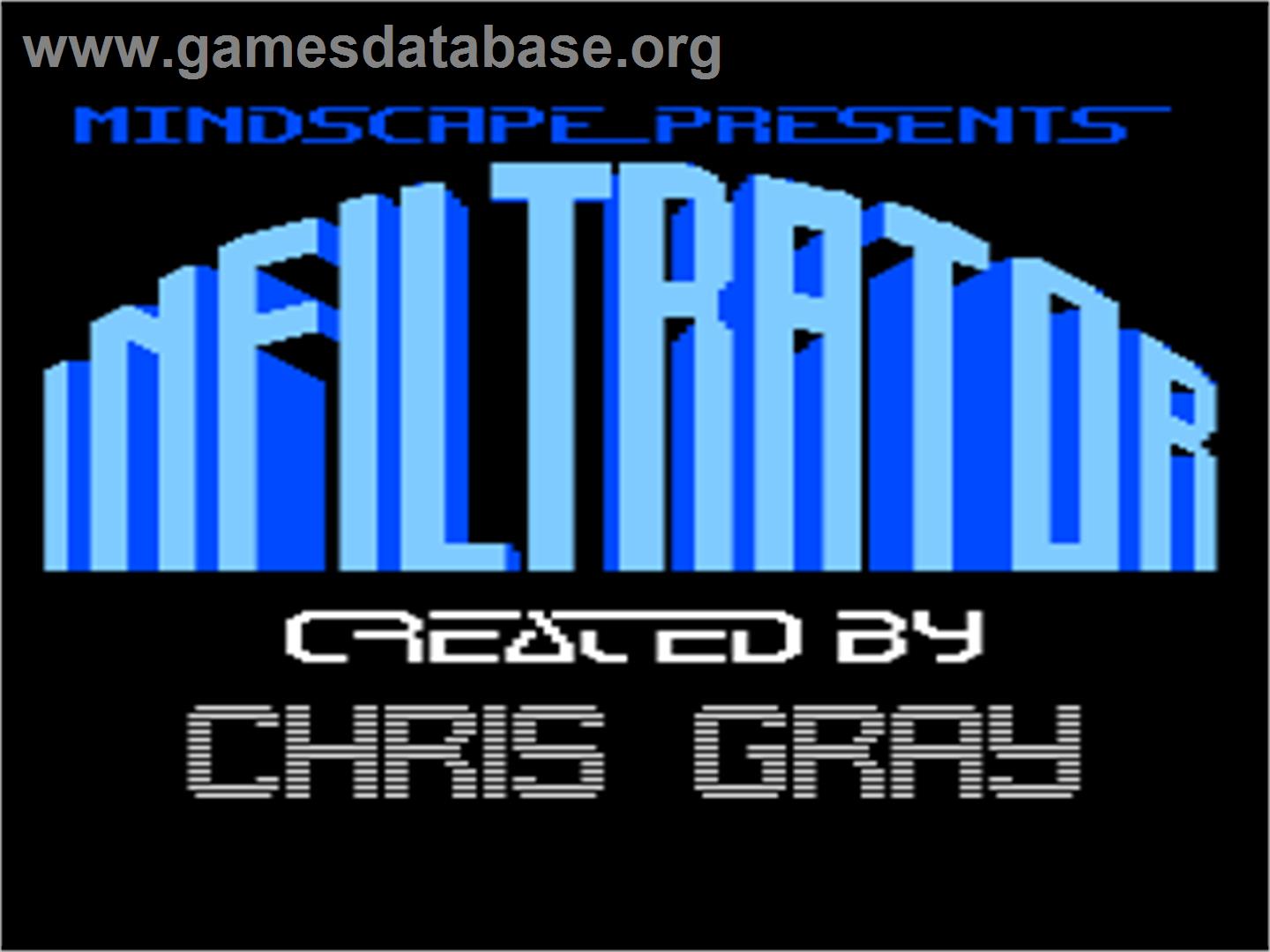 Infiltrator - Atari 8-bit - Artwork - Title Screen