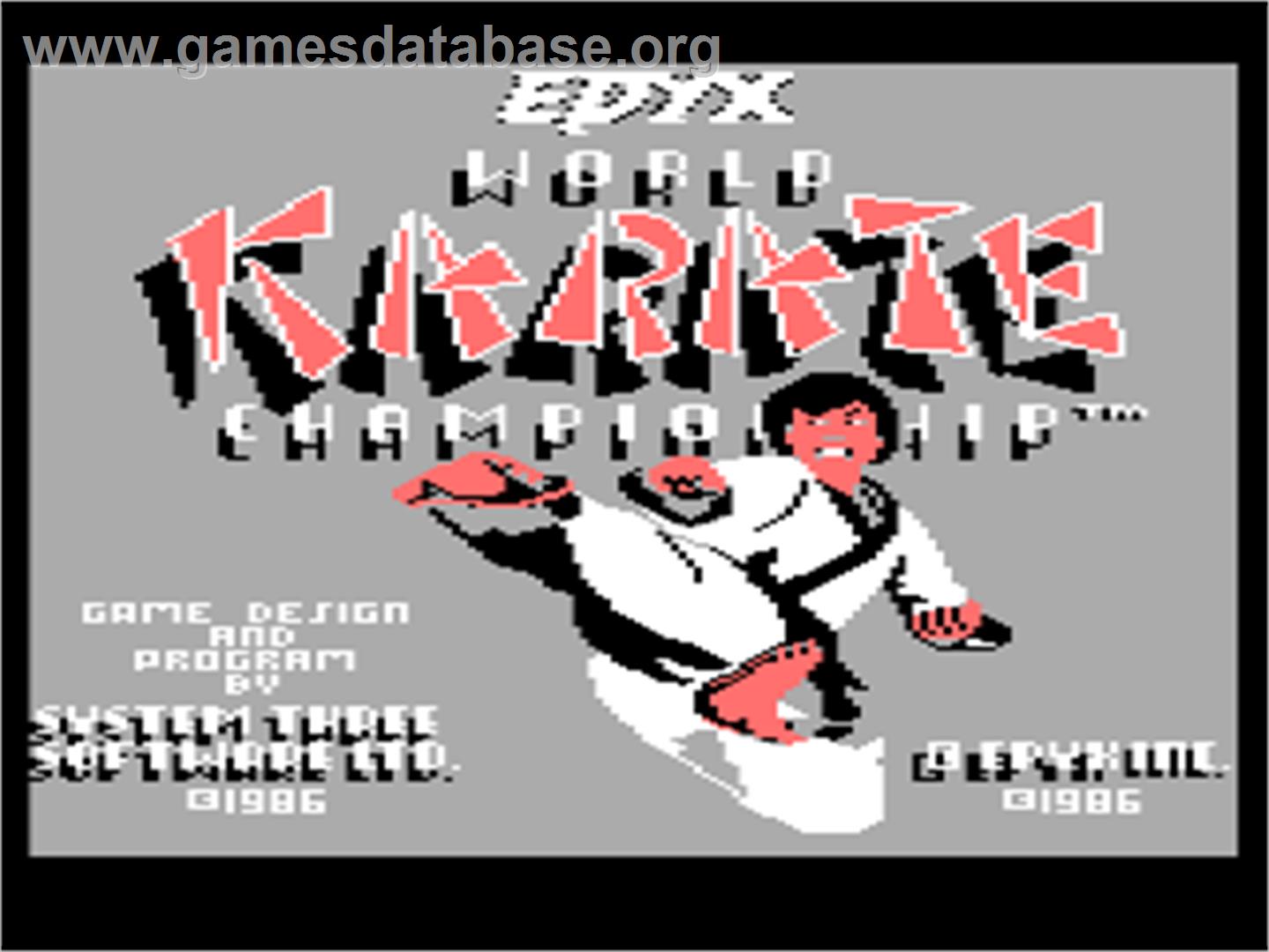 International Karate - Atari 8-bit - Artwork - Title Screen