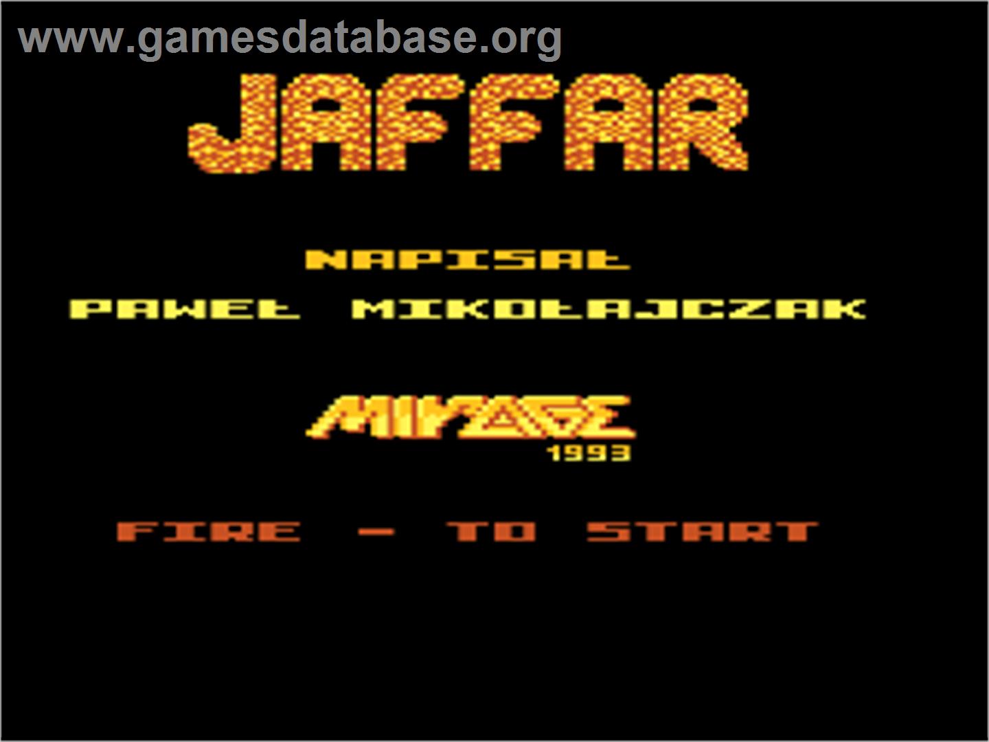 Jaffar - Atari 8-bit - Artwork - Title Screen